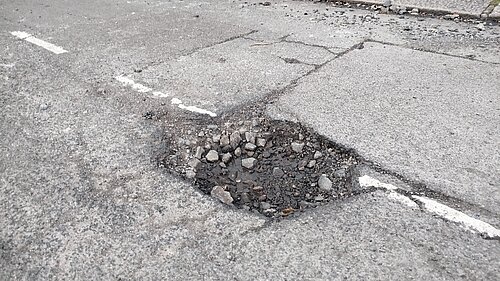 Large pothole