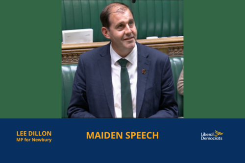 Lee Dillon, MP for Newbury, Maiden Speech Lee Dillon, MP for Newbury, Maiden Speech